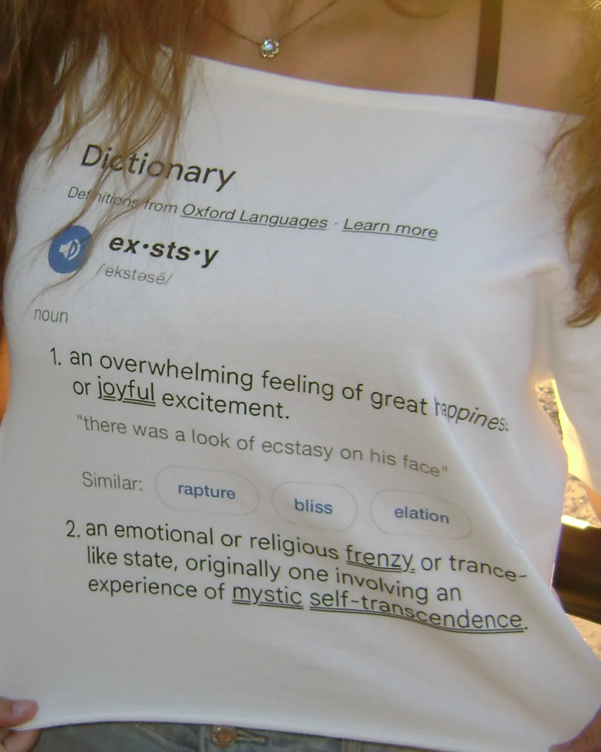 Dictionary Crop Tee in White, worn — frame 5