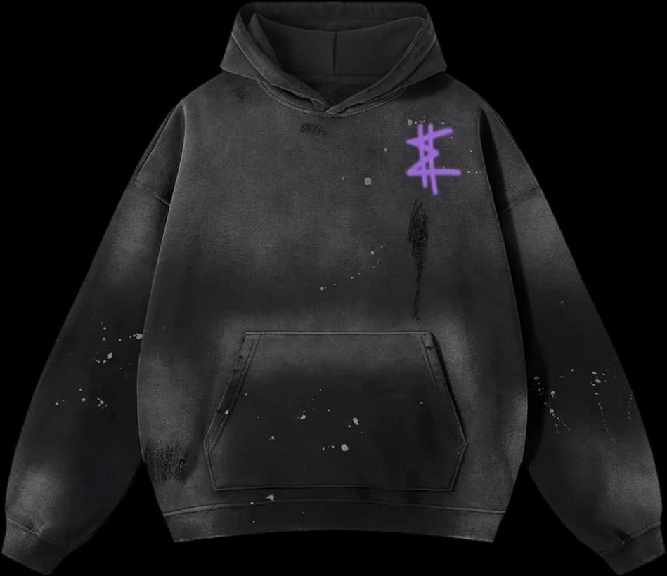 No Limit Hoodie in Washed Black
