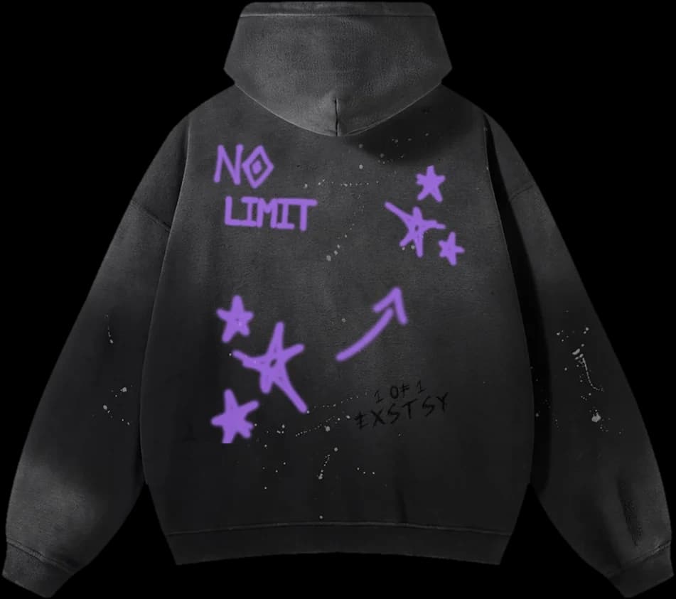 No Limit Hoodie in Washed Black, worn — frame 2